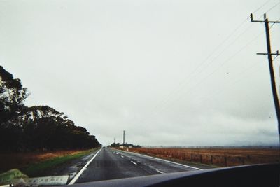 Country road along landscape