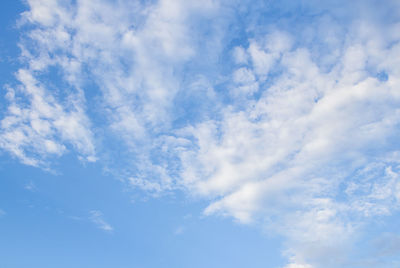 Low angle view of clouds in sky