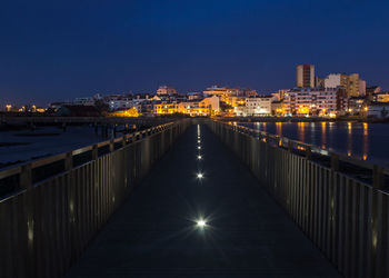 Illuminated city at night