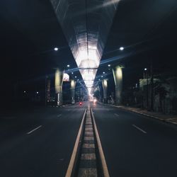 Road in city at night