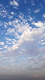 Low angle view of clouds in sky