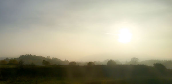 Scenic view of landscape during sunset