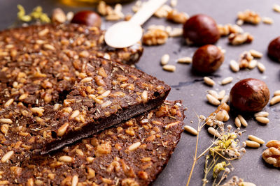 Close-up of chocolate cake