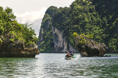 Scenery of the sea at ao luek, krabi, thailand.