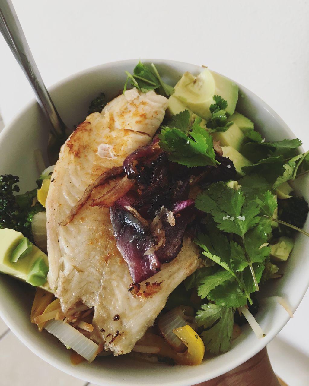 plate, food and drink, high angle view, food, ready-to-eat, leaf, indoors, freshness, no people, serving size, close-up, healthy eating, day