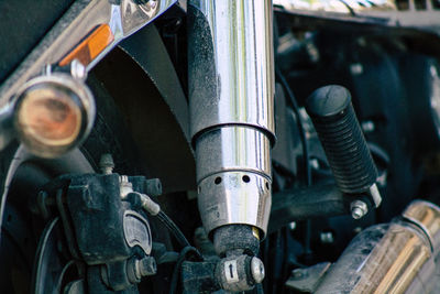 Close-up of motorcycle tire