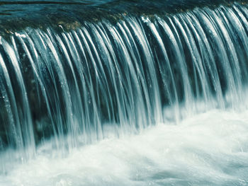 Close-up of waterfall in sea