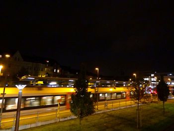 Illuminated street light at night