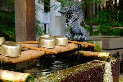 Close-up of water fountain