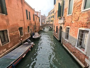 Canal passing through buildings