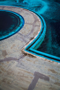 High angle view of swimming pool