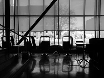 Chairs and tables at airport