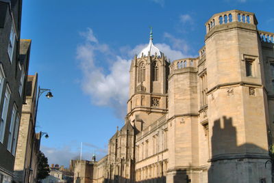 Low angle view of historic building against sky