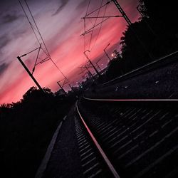 Road against sky at sunset