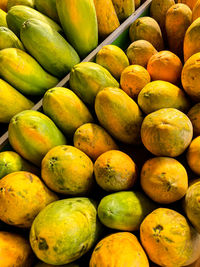 Full frame shot of fruits for sale at market