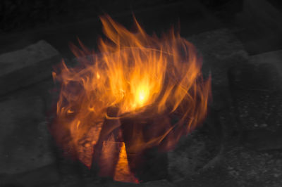 Close-up of fire