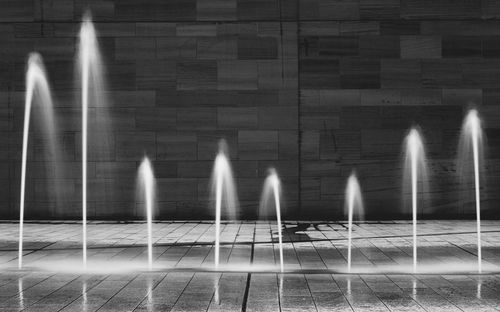 Blurred motion of illuminated lights at night