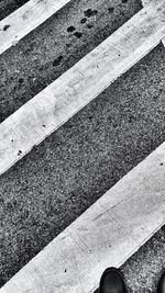High angle view of road