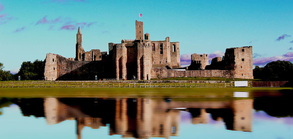 Reflection of buildings in water