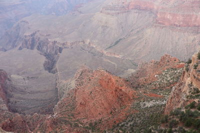 High angle view of dramatic landscape