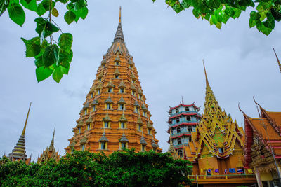 Low angle view of traditional building against sky