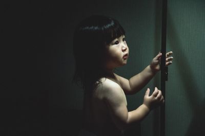 Portrait of girl looking away