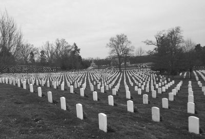 View of cemetery against sky