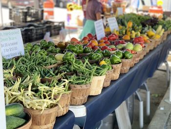 Fruits for sale at market stall