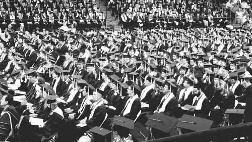 Graduates at convocation ceremony