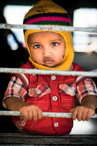 Close-up portrait of boy