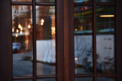 Close-up of glass window