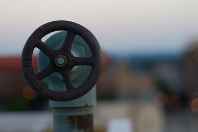 Close-up of an old valve