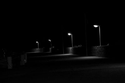 Empty illuminated street light