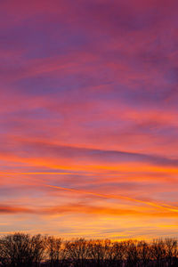 Scenic view of dramatic sky during sunset