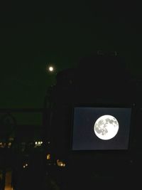 View of illuminated lights at night