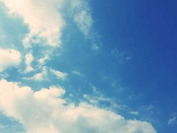 Low angle view of clouds in sky