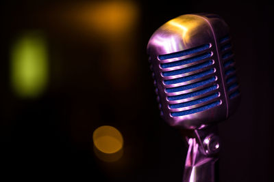 Close-up of microphone