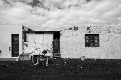 Exterior of old building against sky, tenesar lanzarote