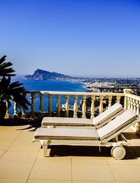 View of sea against clear sky