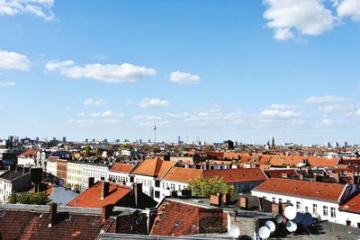 High angle shot of townscape