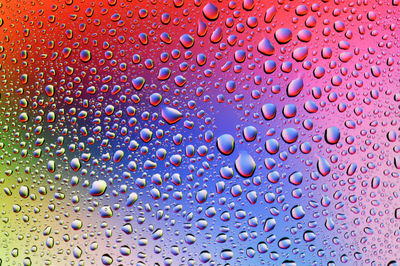 Full frame shot of wet glass