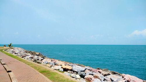 Scenic view of sea against sky