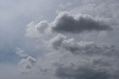 Low angle view of clouds in sky