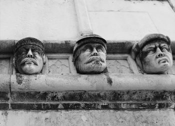 Faces of people decorating the cathedral of sibenik