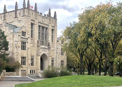 View of historic building against cloudy sky