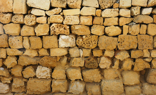 Full frame shot of stone wall