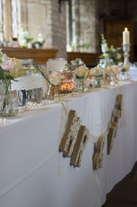 Close-up of food on table