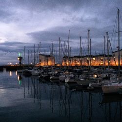 Boats in harbor