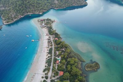 High angle view of Ölüdeniz beach