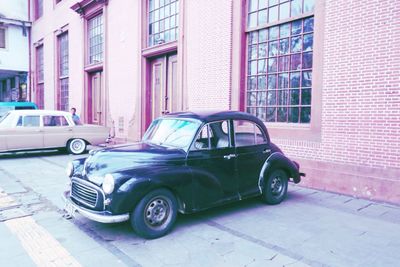 Vintage car in city